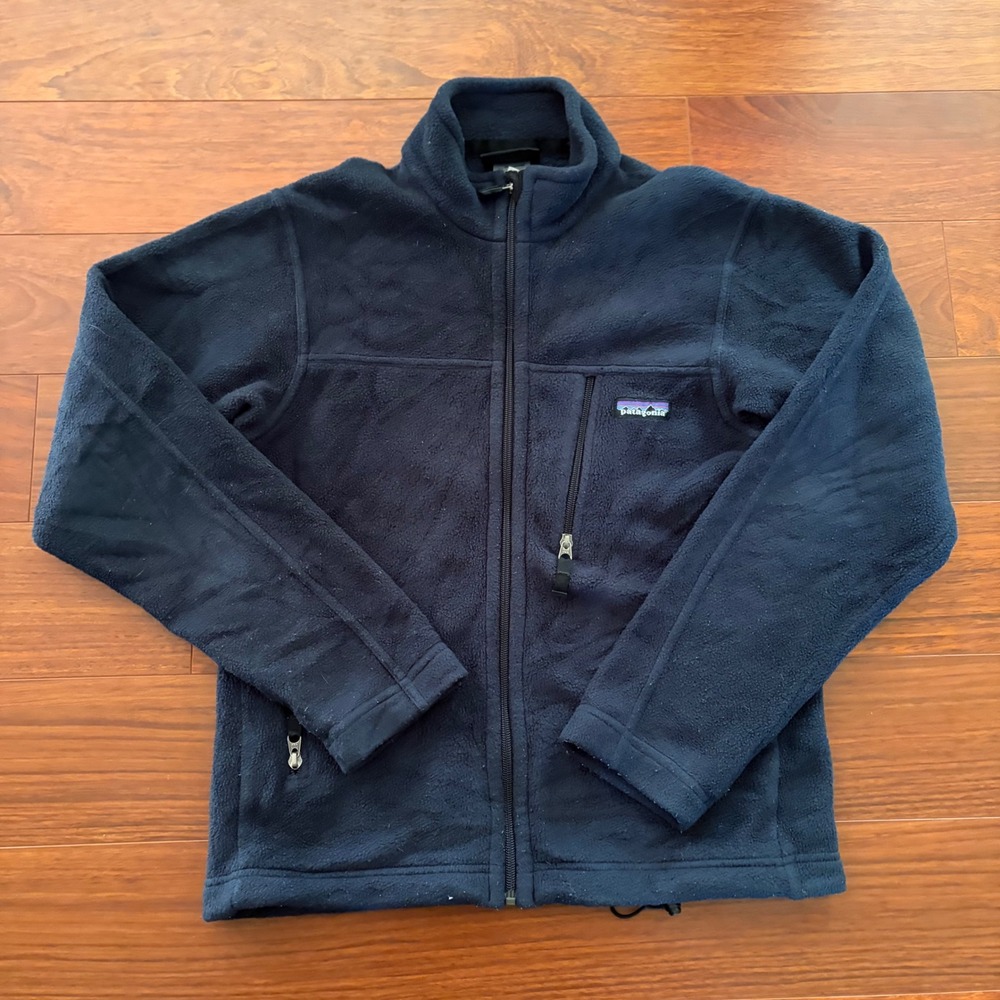 Patagonia Mens Synchilla Full Zip Fleece Jacket Size XS Navy Blue Outdoor Piling